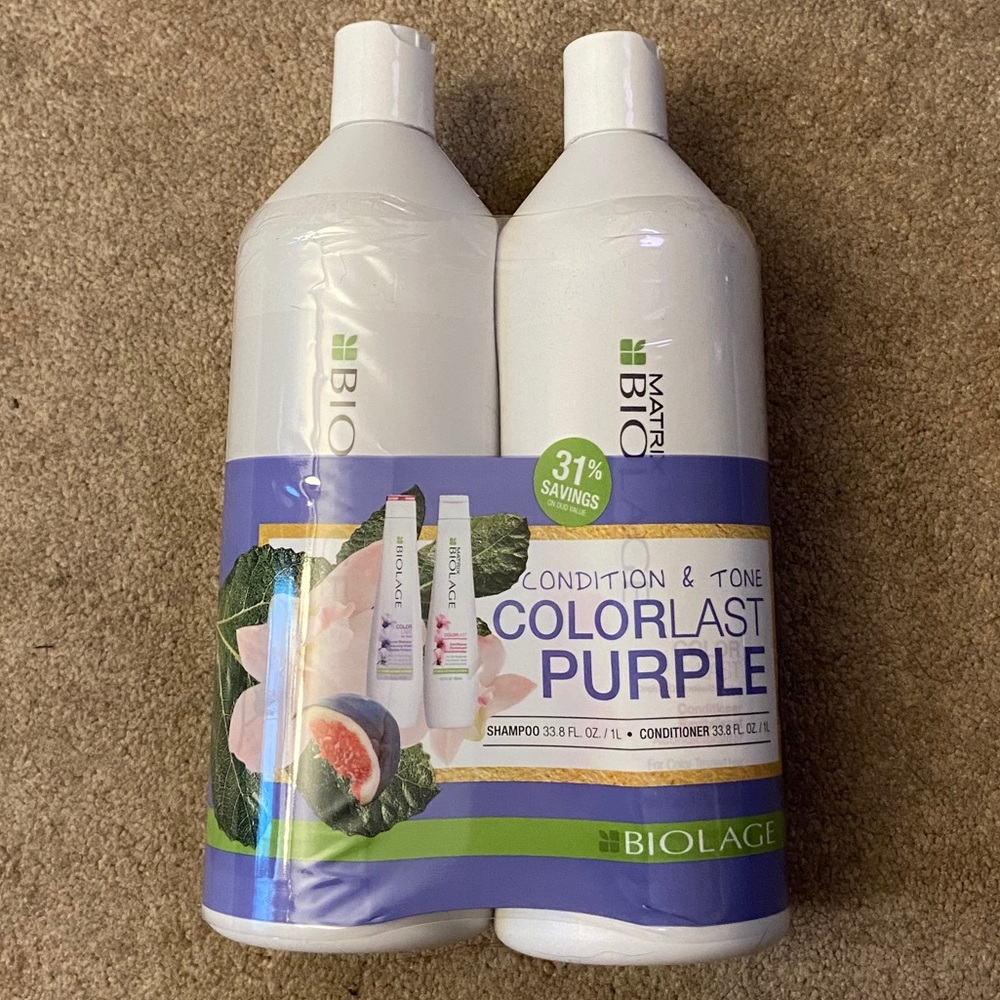 Biolage purple toning shampoo and conditioner